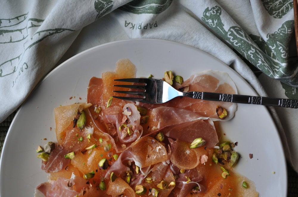 Cantaloupe Carpaccio with Prosciutto Platter
