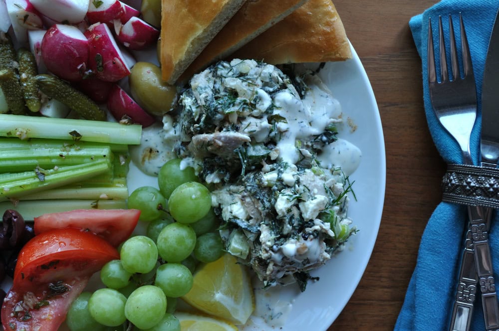 Spanakopita Greek Chicken Salad