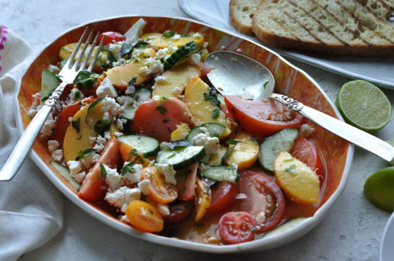 Spicy Peach Tomato Salad Recipe