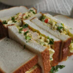 Irish Egg Salad Sandwiches Close Up