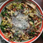 Pancetta Mushroom Leek Kale Pasta Recipe