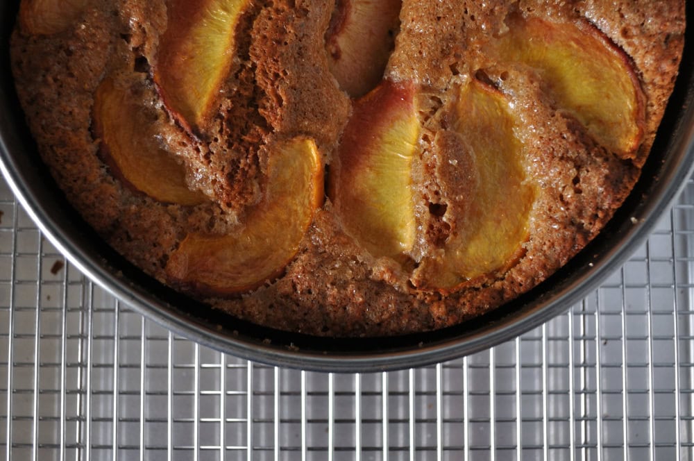 Rustic Peach Cake, Cooling