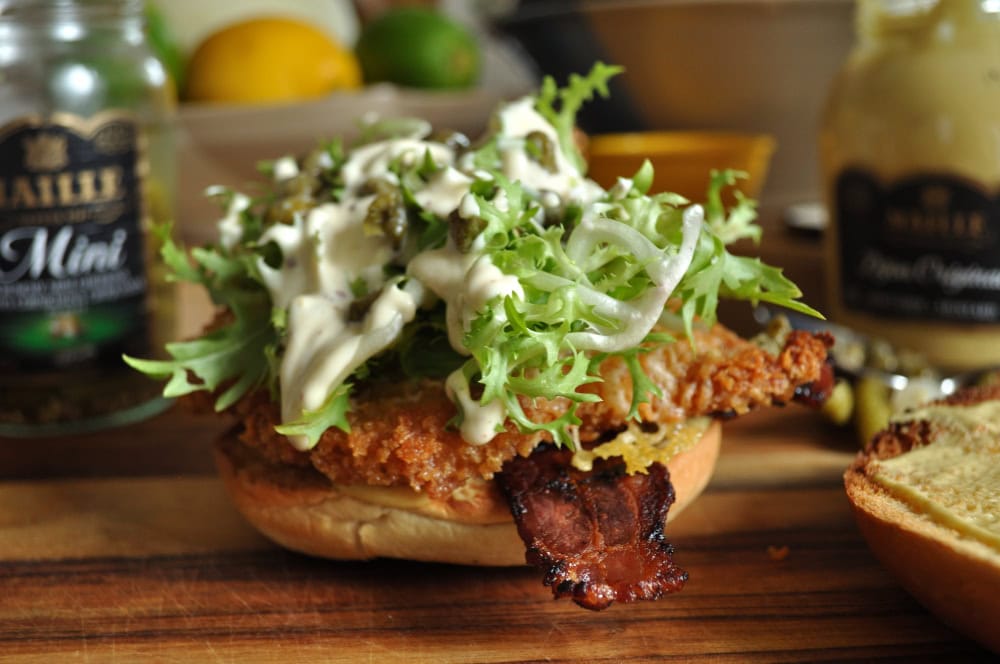 French Crispy Chicken Burger Recipe